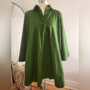 Asymmetrical Green Dress